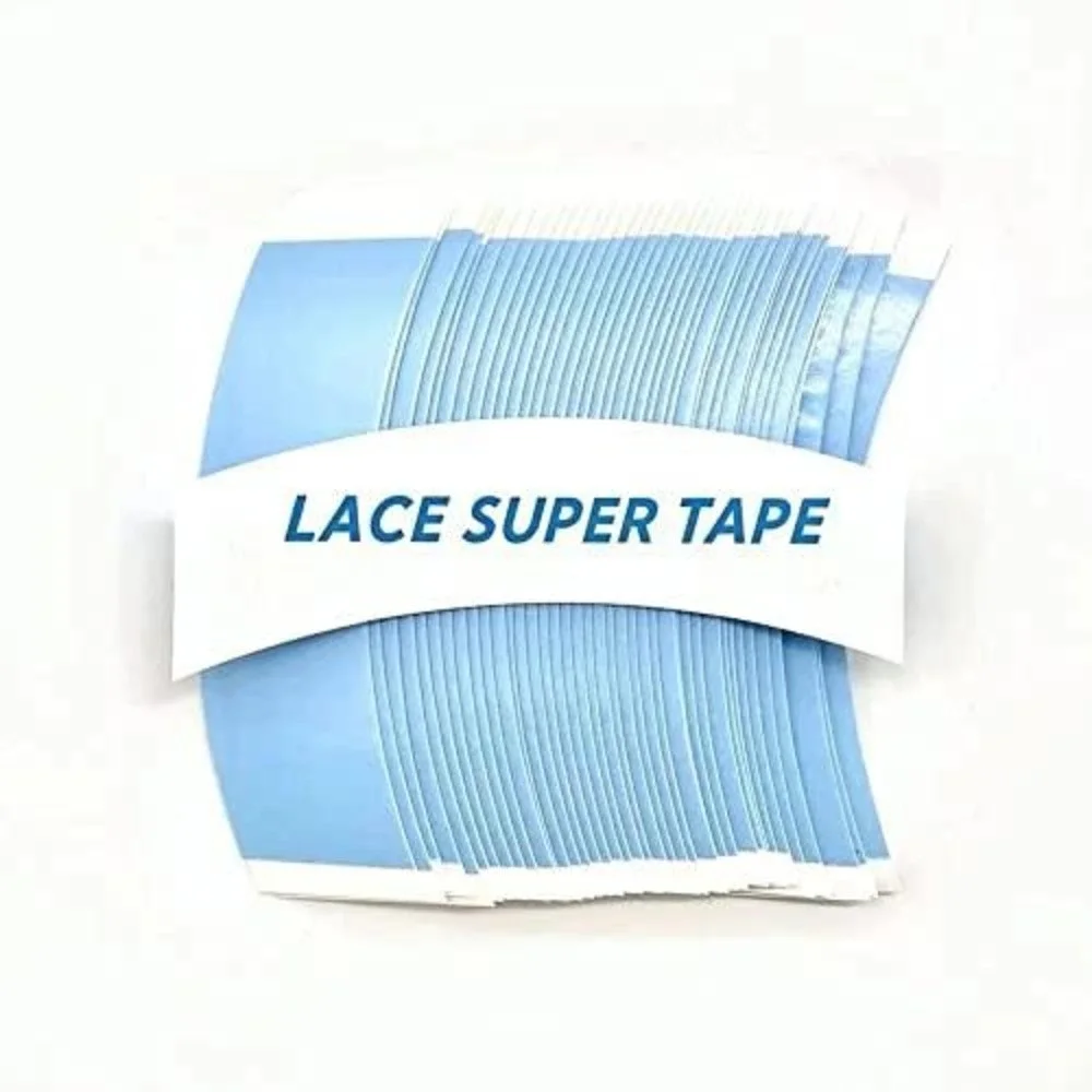 Lace Super Tape CC Curve Double Sided Adhesive Strips for Wigs Toupees Blue